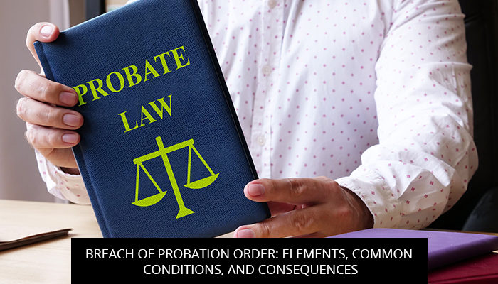 Breach Of Probation Order: Elements, Common Conditions, And Consequences